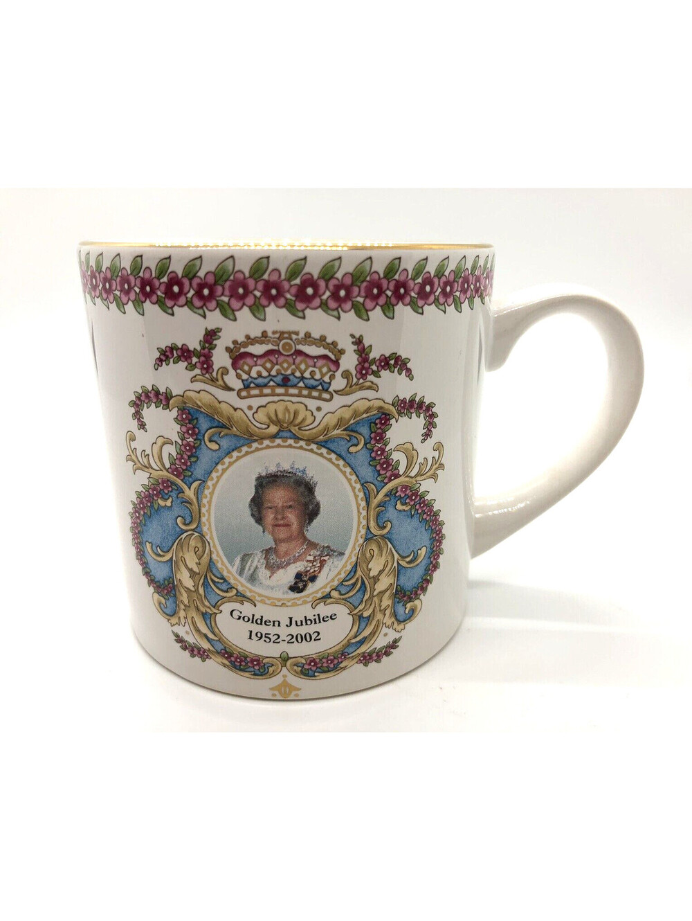 ER Queen Elizabeth Golden Jubilee Coffee Mug 2002 Price Kensington Potteries